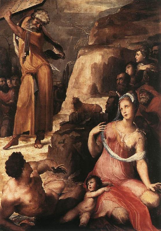BECCAFUMI, Domenico Moses and the Golden Calf fgg oil painting image